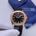 1:1 Replica Patek Philippe Aquanaut 5167A Rose Gold Watch Black Dial